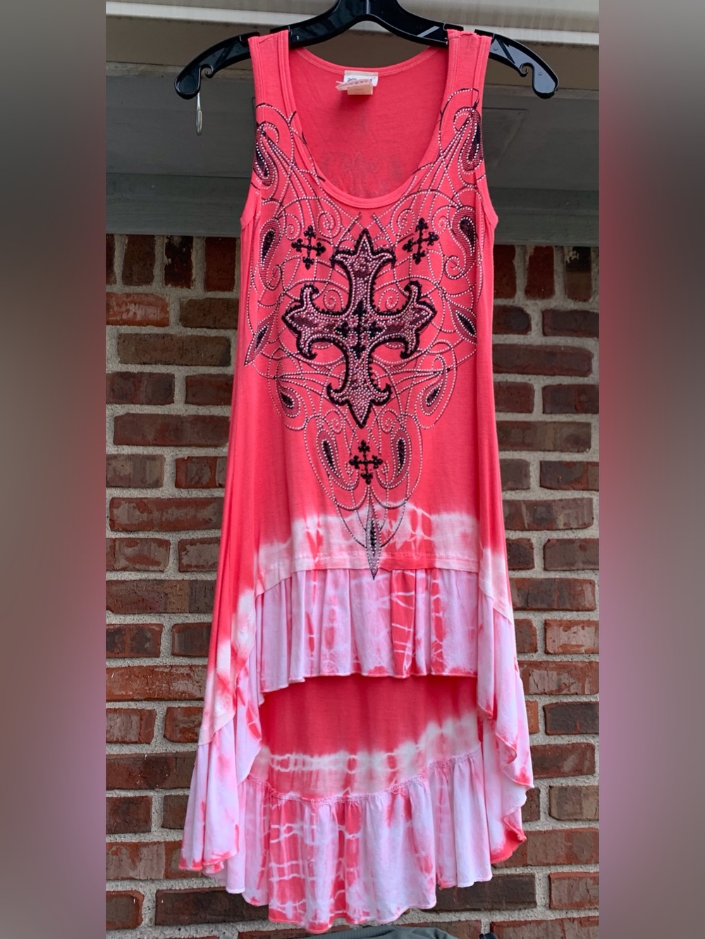 NEW Vocal Embellished Coral Tank Dress